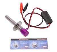 Ylwxzenith 6 12V RC Car Kit with N4 Hot Plug Gasket, for Methanol Aircraft Car Model, Made of Aluminum Alloy Plastic, Simple, No Additional Needed (Purple)