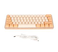 Ylwxzenith 60% Wired Gaming Keyboard, RGB Backlit, Compact 61 Key Design, Ergonomic and Space Saving, Coated Fade Proof Keycaps, Plug and Play, for and OS X Systems (Orange Yellow)