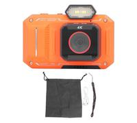 Ylwxzenith Cámara Digital 4K 65MP HD, cámara Digital portátil con Zoom Digital de 18x, 288. Pantalla LCD de Pulgada, cámara de agitación de Enfoque automático para grabación, Incluye (Orange)