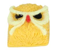 Ylwxzenith Capas de Teclado de búho tallados a Mano Personalizados, Teclas de reemplazo para interruptores de Cereza MX, Calor y Proceso de teñido Brillante, Accesorio Elegante para teclados (Yellow)
