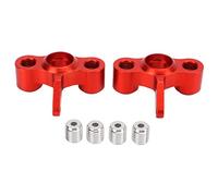 Ylwxzenith Nudillos de dirección de Metal de 2 Piezas RC, reemplazo del Portador de la dirección de aleación de Aluminio para camión JLB 1/10, Piezas RC Resistentes, (Red)
