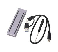Ylwxzenith Type C SSD Enclosure 10Gbps USB3.1 Gen2 for M.2 NGFF 2230/2242/2260/2280 SSDs with RGB Lighting Heat Dissipation Aluminium Alloy Casing Plug and Play for PC Laptop TV