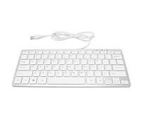 Ylwxzenith USB Wired Keyboard 78 Keys, Ultra Thin Mini Portable Design, Anti Slip Metal Brush Panel, Mute Typing for Laptops Desktops, 10 Million Clicks Lifespan, Elegant and Fashionable (Silver)