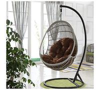 YLXD 90 * 120cm Silla Colgante Mimbre Huevo Cojín, Columpio Cojín Suave De Engrosamiento para Columpio, Hamaca Jardin(Kcolic Sin Silla Colgante)