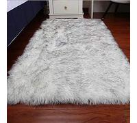 YLXD Falso Piel de Carnero Vellón Alfombra,Artificial Alfombra, excelente Piel sintética de Calidad Alfombra de Lana ，Adecuado para salón Dormitorio baño sofá Silla cojín(80 * 155cm)