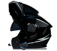 YLXD Modular Bluetooth Integrado Casco Moto Integral con Doble Visera Personalidad Fresca Casco para Montar Al Aire Libre Apto para Cruceros Locomotora,Dot/ECE Certificado G,L