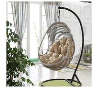 YLXD Silla Colgante Huevo con Cojín Suave de Engrosamiento para Mimbre, Hamaca Jardín (Kcolic Sin Silla)