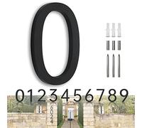 YLYOUNI Numeros Casa Exterior Modernos Negro 17,70cm,Números Flotantes Casa Exterior Acero Inoxidable 3D,Numeros para Puerta de Casa para Buzon,Hotel,Jardín,Calle - Número 0