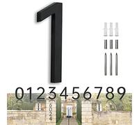 YLYOUNI Números de Casa Flotantes Números Para Casas Altura 7in /17,8 cm Numero Casa Exterior Personalizable Numeros Negro para Decoración de Buzones/Puerta/Jardín 1