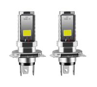 YM E-Bright 2 PCS H4 Bombilla LED, 12V Motocicleta/Coche Faro, Faro de 12W COB Bombilla LED para faros de luz baja alta, luz alta/cruzada