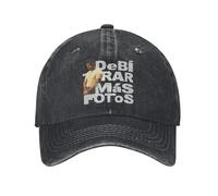 YMAEPXFH Bad Bunny Debi Tirar Mas Fotos Retro Unisex Béisbol Desgastado Algodón s Sombrero Correr al Aire Libre Golf Regalo Sombrero Regalo Estudiante de Gama Alta Protección de Corriente de Marea