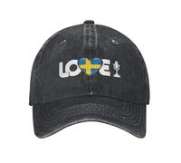 YMAEPXFH Gorra de Sol de Denim Desgastado Love Sweden para Correr al Aire Libre Golf Gorros Ajustables Gorro Sorpresa Perdonar Siempre Reunión de Moda Regalo para Estudiantes Be Beautiful Vibes