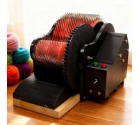 YMAOMAO Cardadora de Tambor para Fibra de Lana, eléctrica, automática, con Velocidad de Avance y Retroceso Ajustable (máx. 56 RPM), con Pedal, para cardar Mezclas.
