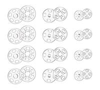 Ymapinc 100 pares de botones de presión transparentes de plástico, botones de presión invisibles para coser, botones transparentes para DIY, ropa, camisas, manualidades, 7mm 10mm 15mm