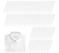 Ymapinc 50 piezas formal de cuello para camisa de hombre, color blanco, de plástico, impermeable, invisible, cuello de camisa, insertos duraderos para camisas de hombre, camisas de mujer (5,5 cm)