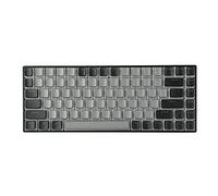 YMDK 117 PBT Double Shot Doubleshot Shine Through ANSI ISO OEM Perfil Pudding Teclas Tapas para teclado mecánico MX 61 68 87 104 (117 Negro Gris)