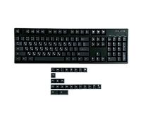 YMDK 129 teclas minimalistas marcianos negro Mac perfil cereza normcore estilo tinte Sub PBT clave tapa para 104 TKL 60% 96 84 68 Keychrone K2 K4 K8 MX interruptores teclado