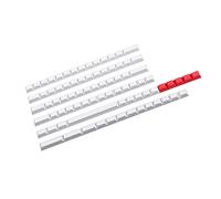 YMDK DSA Profile Blank 61 64 68 ANSI Keyset grueso PBT Keycap Set para Cherry MX teclado mecánico GH60 XD64 GK64 Tada68 (blanco rojo)