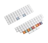 YMDK XDA DSA - Teclas PBT coloridas en blanco adecuadas para teclado MX de diseño ortoolineal XD75 ID75 Split 36 Corne Split 46 Planck Preonic Niu40 (XDA 96)