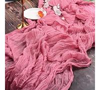 YMHPRIDE Paquete de 2 caminos de mesa bohemios de gasa rústica 35x120 pulgadas, decoración de boda