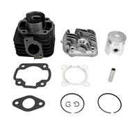 Ymiko 11Pcs Pistón de Cilindro, 47mm Big Bore Cilindro Pistón Anillos Junta Aleación de Aluminio Top End Reconstrucción Set Ajuste para Jog 2 Tiempos 1E40QMB Motor