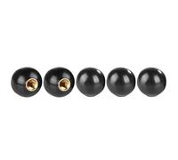 Ymiko 5 Uds Perillas de Bola Roscadas, Rosca M6 Rosca Hembra Manija de Baquelita Negra Perilla de Bola Termoestable para Equipo de Ejercicio Maquinaria Válvulas Espigas