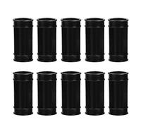 Ymiko Adaptador de Tubo de Bebedero Cuadrado para Aves de Corral de 10 Piezas, Conector para Beber de Pollo, Junta de Tubo de Agua de plástico para Equipo de cría, Negro/Blanco (Opcional)(Negro)