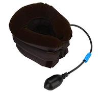 Ymiko Almohada de Tractor de vértebra Cervical en Forma de U de café Almohada de Cuello Inflable portátil de Aire Grueso para estirador de Cuello y Soporte Dolor de Cuello crónico