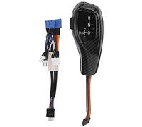 Ymiko Cambio de marchas, Kit de modificación de perilla de cambio de marchas LED automática LHD eléctrica compatible con E46 E60 E61 Refit para estilo F30(Fibra de carbon)