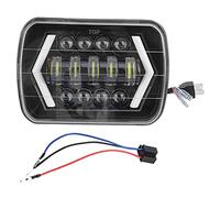 Ymiko Faros Delanteros LED de 300 W y 7 Pulgadas para Coche, Carcasa de Aluminio, lámpara Frontal Cuadrada, Faro LED para Coche, Compatible con YJ 1987-1995, Cherokee XJ 1984-2001, MR2, C