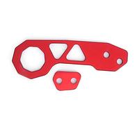 Ymiko Gancho de Remolque Trasero Gancho de Remolque Trasero Aleación de Aluminio Rojo para Automóvil Anillo de Remolque Carreras de Rescate en Carretera