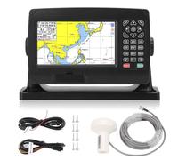 Ymiko GPS Chart Plotter Navegador Satelital, Navegador GPS Marino, Transpondedor AIS con Antena GNSS de Mapa Dual IPX6 a Prueba de Agua para Barco Marino