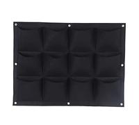 Ymiko Macetero para Colgar en la Pared Macetero Vertical para jardín para decoración Interior y Exterior, 12 Bolsillos(Negro)
