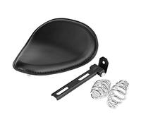 Ymiko Universal Motocicleta 13 "Cojín Soporte de Resorte Asiento de Motocicleta Asiento Individual de Cuero Negro con Soporte de Resorte de Montaje para Chopper Bobber Personalizado