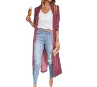 YMING Mujeres Otoño E Invierno Chaquetas De Moda Relajadas Elegantes Y Cómodas Chaquetas Suaves De Seda Para La Noche De Oficina Rosas S