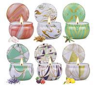 YMing Velas y perfumadas de regalo para mujer, paquete de 6 velas de cera de soja natural de 2.5 onzas, regalos para mamá, pareja, cumpleaños, fiesta