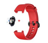 YMKFGUPKRG Correa de silicona for reloj Redmi Watch 2 Lite Poco Correa de reloj(Red With PET,Xiaomi Mi Watch Lite)