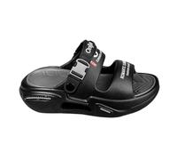 YMKJZLBD Chanclas Hombre Sandalias Planas Flip Shoes Man Plataforma De Jardín Verano Eva Slippers Masculino Fiesta Al Aire Libre-Gris Negro-36-37