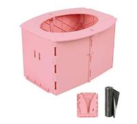 ymmsuuie Travel Potty for Kids, Reusable Portable Folding Potty for Toddler, Travel Foldable Toilet Seat for Car Travel Outdoor Camping, Toddler Potty Seat for Baby Potty Training (Pink)
