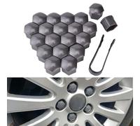 YMNBFCX 20 Piezas Tapones Tornillos Ruedas Coche, para VW Passat B8 Variant/Passat Variant Alltrack 2016-2022 Tapa Tuerca Rueda Cubierta Tuerca de Neumático Protector Pernos Rueda,Grey-21mm