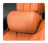 YMNBFCX Reposacabezas Coche, para Alfa Romeo Stelvio 2017-2021 2022 2023 2024 2025 Reposacabezas Coche Cojin con Memoria, Viaje Almohada el Cuello, Cojín Piel reposacabezas PU,Orange