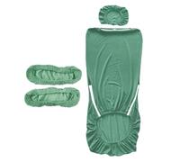 Ymnilian Funda Silla Escritorio, Funda Silla Oficina Elastic Office Chair Cover Headrest Solid Color Slipcovers Washable Gaming(Green)