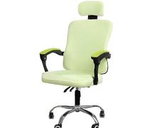 Ymnilian Funda Silla Escritorio, Funda Silla Oficina Seat Cover For Computer Chair Case Stretch Spandex Office Slipcover No Armrest(Green)