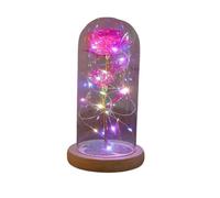 Ymnilian Rosa Eterna, Rosa Eterna Natural Preservada Flor Rosa eterna en Cristal, Flores Artificiales navideñas for decoración, Regalos de Boda for el hogar(041)