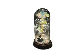 Ymnilian Rosa Eterna, Rosa Eterna Natural Preservada Rosa eterna Artificial, Flor Eternelle en cúpula de Cristal, Navidad, cumpleaños la Madre, Regalo del Día San Valentín(011)