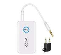 YMOO Transmisor Receptor Bluetooth 5.3,Adaptador Audio 3.5mm Jack Aux HiFi, Aptx Baja Latencia,100ft Transmisión de Música Desde TV/Tablet/Smartphone/Portátil al Avion/Auriculares/Altavoces