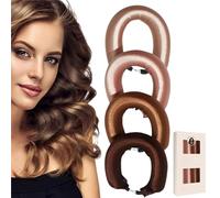 Ymoryiyi Juego de 4 rulos reforzados durante la noche (4 cm de diámetro) - Cinta para rizos sin calor con gancho para Overnight Blowout, rizos sin calor para pelo largo y medio, colores mezclados