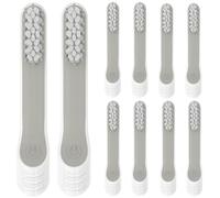 YMPBO Cabezales de repuesto para cepillo de dientes eléctrico Quip, paquete de 10 cabezales de repuesto, cerdas suaves, adultos y niños, color blanco