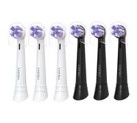 YMPBO recambios cepillos electrico Compatible con Oral-B iO 10 9 8 7 6 5 4 3 Series Cepillo de dientes eléctrico, Pack de 3 Negro + Pack de 3 Blanco