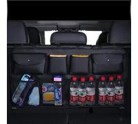 YMPWFQOD Organizador de Maletero de Coche para Toyota Hilux MK7 MK8, Multiusos Desmontable y Plegable Bolsa de Almacenamiento de Coche con Correas Ajustables,A/with Net Pocket-A/Black